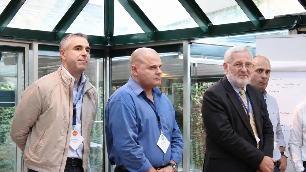 Sebastián J. Brau with Daniel Jones and Rob Ledbetter after the Lean Summit Barcelona 2017